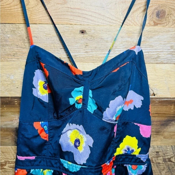 American Eagle Outfitters floral sun dress pockets party fit and flare rare 8 - Picture 2 of 5